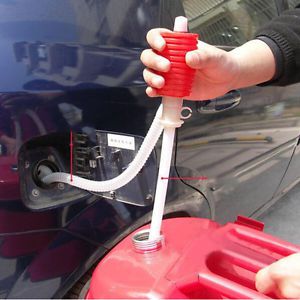 1 pc portable car manual hand siphon pump hose gas oil liquid syphon transfer for sale