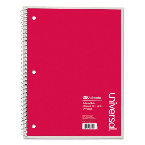 Universal Wirebound Notebook 8.5x11 College Ruled 200 Sheets Asst Color Cover