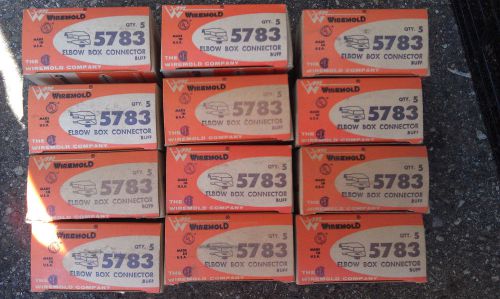 HUGE LOT OF 60  Wiremold 5783 1/2&#034; elbow box connector - buff 5783