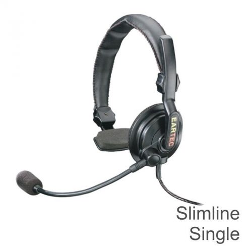 Eartec Slimline Single Headsets for Production Intercom Systems