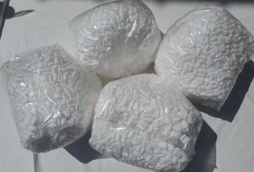4 White 8.0 Gallon Bag of NEW Clean PACKING PEANUTS FAST FREE SHIP