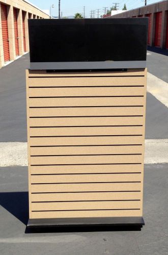 A Frame Slat Wall Retail Display Store Fixture Unit on Casters
