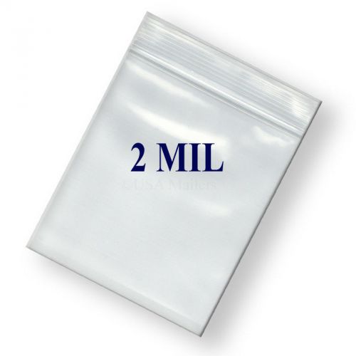 500pcs New   3&#034; x 4&#034;  Recloseable  2mil Poly Clear Zip lock Bags
