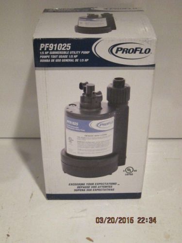 Proflo pf91025 - 26 gpm (1-1/4&#034;), 1/5hp, submersible utility pump-free ship new for sale