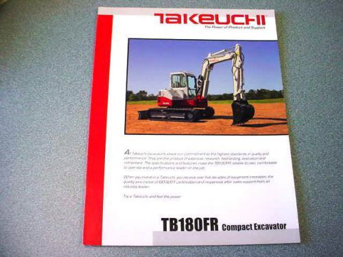Takeuchi TB180FR Compact Excavator Brochure