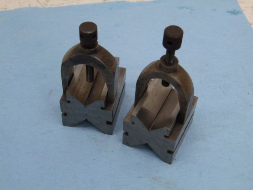 Machinist v-blocks lot of (2) 1 3/4x1 3/4x 2 toolmaker grinding milling for sale