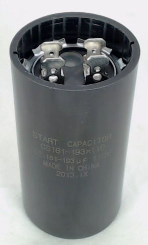 Start capacitor, round, 161-193 mfd., 110 volt, cs161-193x110 for sale