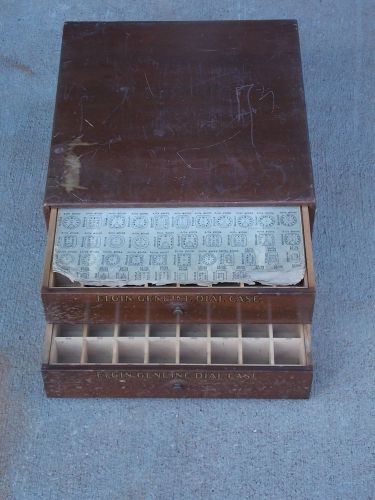Vintage solid wood 2 drawer elgin watch parts case watchmakers repair cabinet for sale