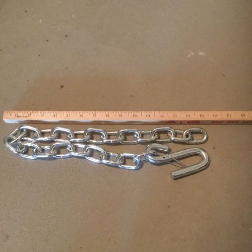5/16&#034;x30&#034; safety chain with one 17/32&#034; S hook, latch ZP G30