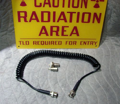 Coil cord geiger counter radiation scintillation detector fits both bnc &amp; mhv for sale