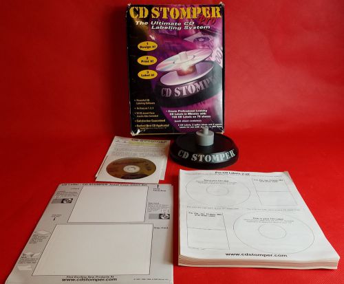 CD Stomper Pro Kit The Ultimate CD Labeling System Disc Label Sheets Mint in Box