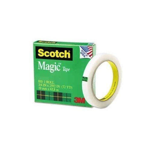 Scotch Magic Tape 3&#034; Core 3/4 x 2592&#034; Invisible for Offices and Schools - New