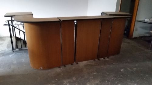 11 Piece Wooden U Shaped Sectional Cafe Coffee Bar Counter