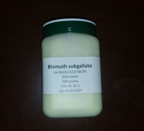 Bismuth subgallate, 52-58%, Extra pure, 500 gm