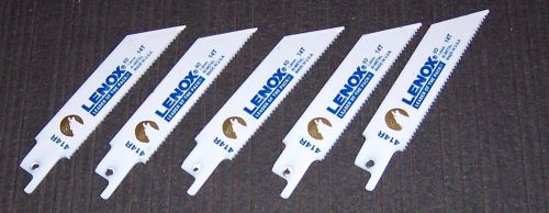 5 ea. Lenox 20551 S414R   4&#034; 14-TPI Reciprocating Bi-Metal Blades From Bulk Pack