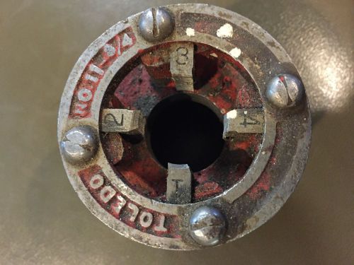 Toledo no. 11 3/4&#034; ratcheting pipe die no reserve plumber pipe fitting
