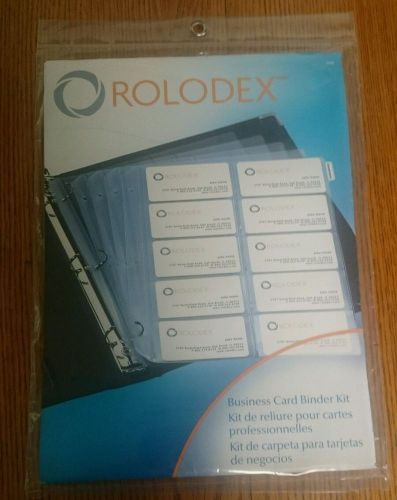 Rolodex Business Card Binder Kit, 300 Card Capacity,  8 1/2 in x 11 in, 15/Pack