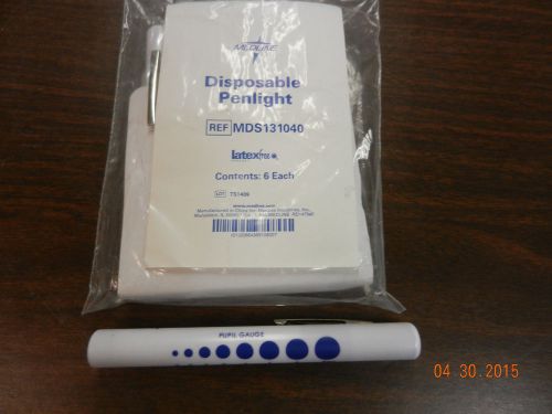 Disposable Pen Lights with Pupil Gauge New - 6 pack