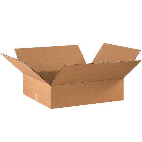 Corrugated cardboard flat shipping storage boxes 28&#034; x 24&#034; x 6&#034; (bundle of 10) for sale