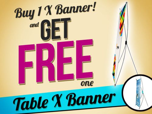 Display X Banner Stand Tripod Trade Show Exhibition Sign &amp; Mini Table Top Stand
