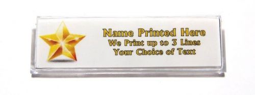 Star Gold Custom Name Tag Badge ID Pin Magnet for Teacher Employee Salesperson