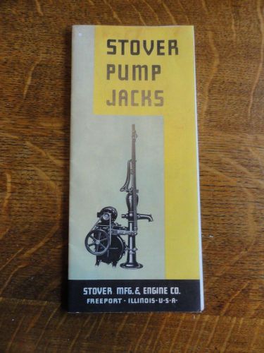 STOVER PUMP JACKS (For Old Windmills) Brochure Booklet