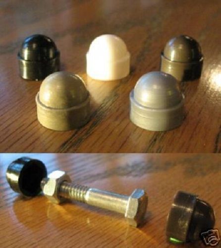 100 Plastic Cap 1/4&#034; Bolt Nut Dome Protection cover (Other sizes available)