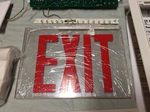 Unison UR Series Emergency Systems 120/277 LED Recessed Exit Sign Clear Red