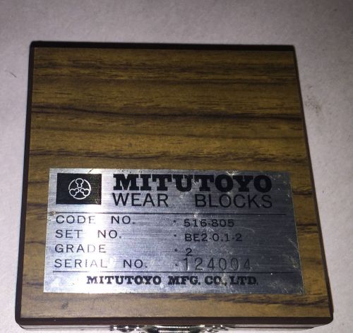 MITUTOYO WEAR BLOCKS BE2-0.1-2 GRADE 2 CODE 516-805