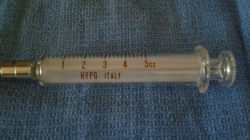 Hypo Surgical Supply Glass 5cc Syringe - Interchangeable Italy