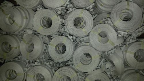 50 Straps Polypropylene Pre-Cut Strapping White 1/2&#034;x17&#039;