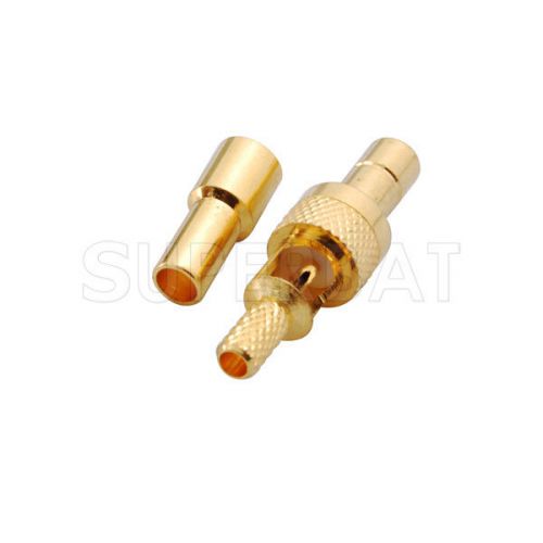 10pcs rf connector SMB female straight crimp attachement for RG178 gold
