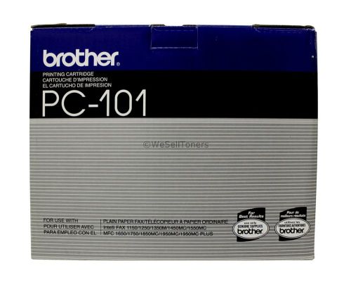 Brother pc-101 black fax cartridge pc101 genuine new sealed for sale