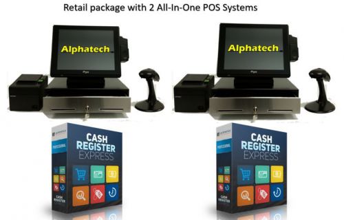 Complete Retail POS system - 2 Pack with Cash Register Exp. Pro / FREE SHIPPING