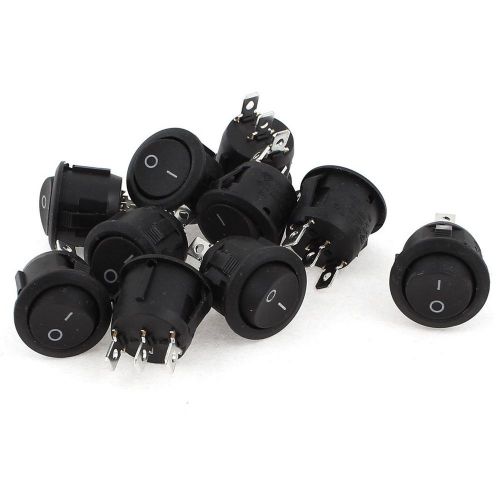 uxcell 10x KCD1 Round 3P SPDT ON/OFF Rocker Power Switch 125V/10A 250V/6A