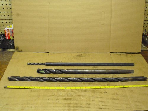 LOT LONG DRILLS 3   7/8&#034;  63/64&#034; AND 13/32&#034;