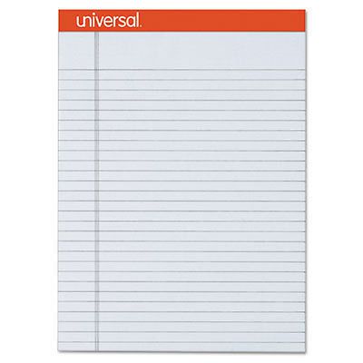 Fashion-Colored Perforated Note Pads, 8 1/2 x 11, Legal, Gray, 50 Sheets, 6/Pack