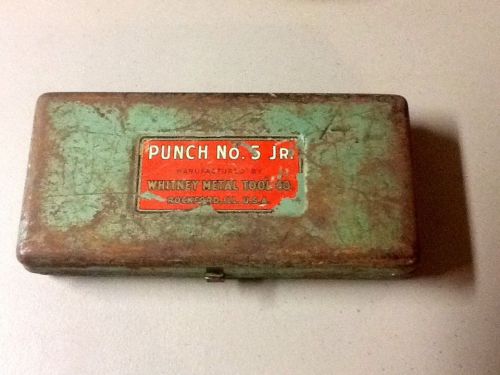 Vintage &#034;Punch No. 5 Jr.&#034;  Whitney Metal Tool Co., Rockford, Ill.