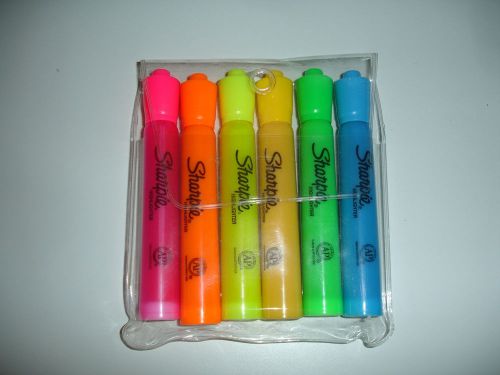 Sharpie Accent Multi Color Highlighters Chisel Tip Smear Guard 6 Pack NEVER USED