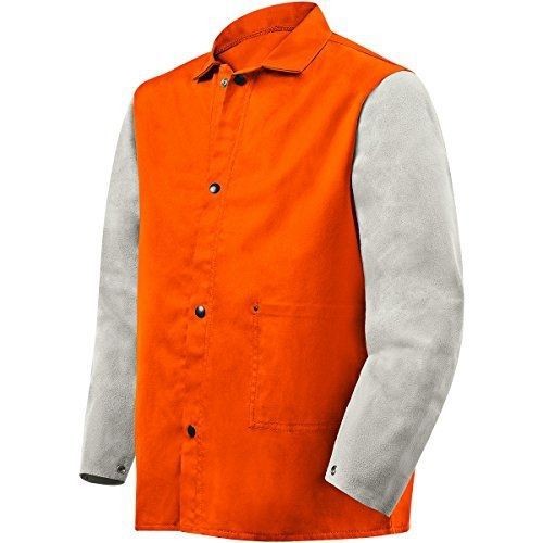 Steiner 12404 30-Inch Jacket,  Weldlite Plus Orange Flame Retardant Cotton, Gray