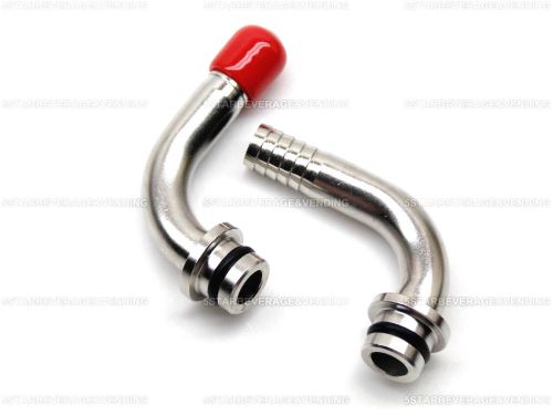(2) shurflo advantage liquid outlet fitting - stainless steel 3/8&#034; barb for sale