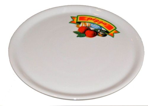 6 Saturnia Napoli Pizza Plates - Pizza Motif - 31 cm - Imported from Italy