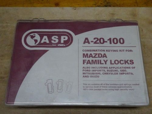 ASP A-20-100 MAZDA FAMILY CAR LOCK SERVICE KIT FORD SUZUKI GEO MITSUBISHI ISUZU