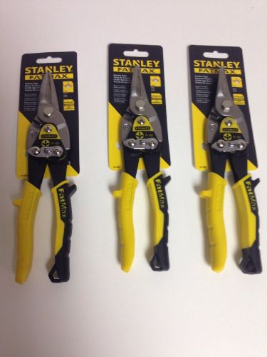 Stanley FatMax Straight Cut Compound Action Aviation Snips #14-563 Set Of 3