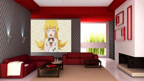 Anime,Shinobu Oshino Monogatari Series Second,Canvas Printi,Wall Art,HD,Banner