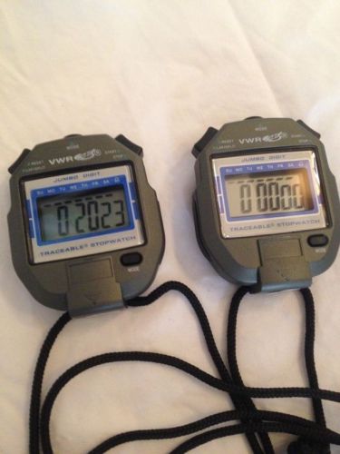 Lot of 2x * VWR Traceable Giant-Digit Stopwatch 62379-515