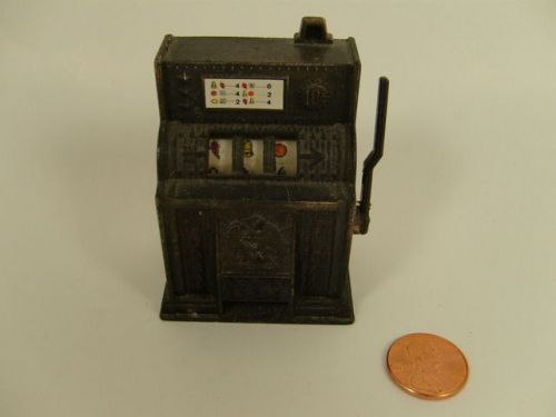 Vintage Golden Eagle Diecast Casino Mini Slot Machine Pencil Sharpener Hong Kong