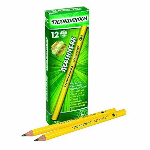 Dixon Ticonderoga Beginners Primary Size #2 Pencils Without Eraser, Box of 12,