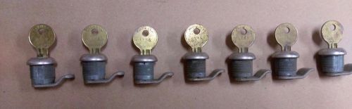 (LOT OF 7) 7/8&#034; KEY #LL66 W/ LOCK FOR USE ON (TOOLBOXES,MAILBOXES,DESKS,SAFES)