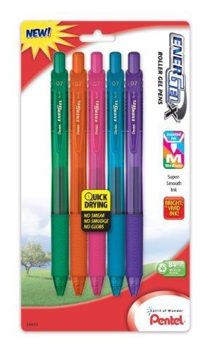 Pentel energel-x colors retractable liquid gel pen, 0.7mm, metal tip, assorted for sale